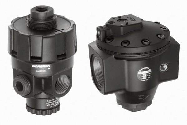 Norgren - 3/8 NPT Port, Zinc Hi-Flow Pilot Operated Regulator - 10 to 300 psi Range, 300 Max psi Supply Pressure, 3/8" Gauge Port Thread, 2.7" Wide x 4.4" High - Apex Tool & Supply