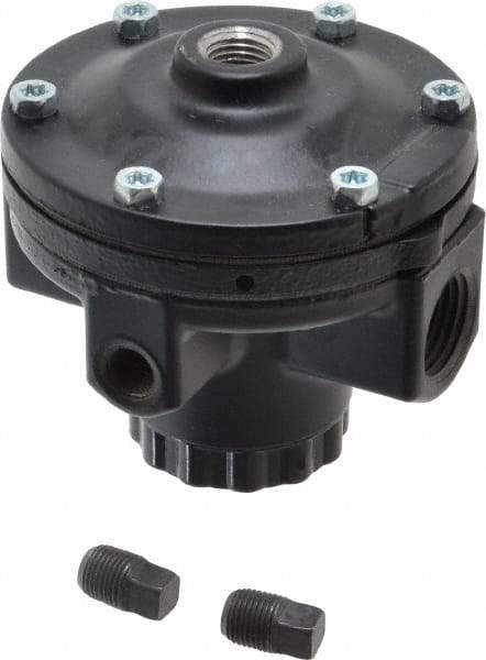 Norgren - 1/2 NPT Port, 70 CFM, Zinc/Aluminum Air Pilot Operated Regulator - 10 to 400 psi Range, 400 Max psi Supply Pressure, 3.38" Wide x 3.3" High - Apex Tool & Supply