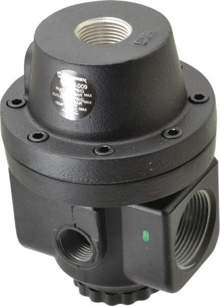 Norgren - 1-1/4 NPT Port, 300 CFM, Zinc/Aluminum Air Pilot Operated Regulator - 10 to 400 psi Range, 400 Max psi Supply Pressure, 4.16" Wide x 5.97" High - Apex Tool & Supply