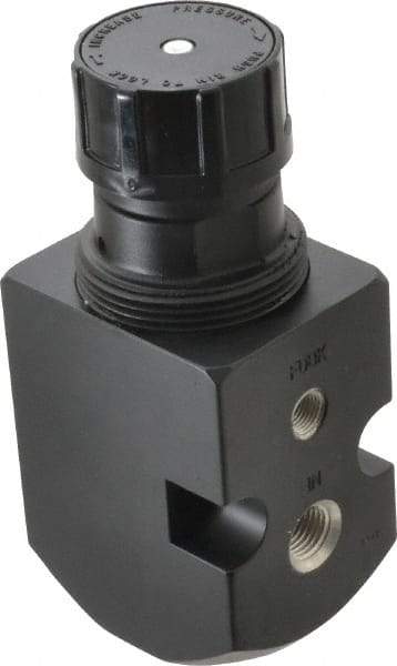 Norgren - 1/4 NPT Port, 6.4 CFM, Aluminum Feedback Pilot Regulator - 10 to 250 psi Range, 450 Max psi Supply Pressure, 2" Wide x 5.24" High - Apex Tool & Supply