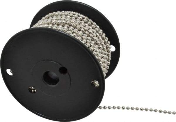 Made in USA - Number 10 Trade Size Brass Ball Chain - 0.178 Inch Ball Diameter, 45 Lbs. Tensile Strength, 100 Ft. Long , 48.5 Balls per Foot - Apex Tool & Supply