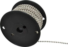Made in USA - Number 10 Trade Size Brass Ball Chain - 0.178 Inch Ball Diameter, 45 Lbs. Tensile Strength, 100 Ft. Long , 48.5 Balls per Foot - Apex Tool & Supply