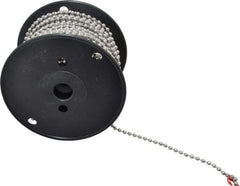 Made in USA - Number 10 Trade Size Stainless Steel Ball Chain - 0.178 Inch Ball Diameter, 80 Lbs. Tensile Strength, 100 Ft. Long , 48.5 Balls per Foot - Apex Tool & Supply