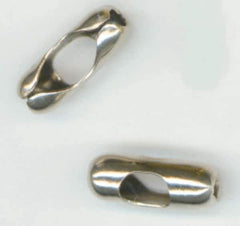 Made in USA - 1 Inch Long Nickel Plated Brass Connector - For Trade Size Number 20 Ball Chains - Apex Tool & Supply