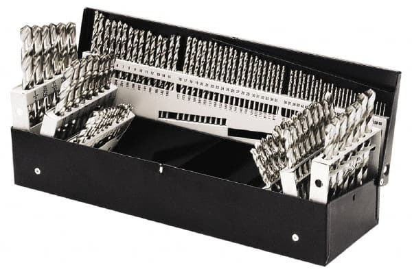 Triumph Twist Drill - 1/16 to 1/2", 118° Point, Bright Finish, High Speed Steel Jobber Length Drill Bit Set - Apex Tool & Supply