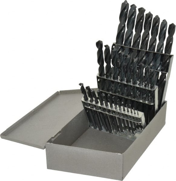Triumph Twist Drill - 1/16 to 1/2", 118° Point, Oxide Finish, High Speed Steel Jobber Length Drill Bit Set - Apex Tool & Supply
