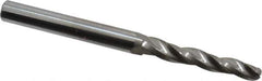 Accupro - 1° Taper Angle per Side, 3/16" Small End Diam, 1-1/4" LOC, Solid Carbide 3 Flute Tapered Ball End Mill - 3" OAL, 1/4" Shank Diam - Apex Tool & Supply