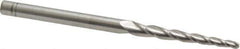 Accupro - 2° Taper Angle per Side, 3/32" Small End Diam, 1-1/4" LOC, Solid Carbide 3 Flute Tapered Ball End Mill - 3" OAL, 3/16" Shank Diam - Apex Tool & Supply