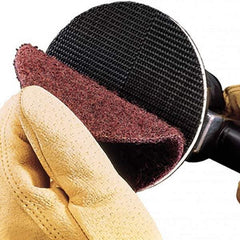 3M - 4" Diam, Aluminum Oxide Hook & Loop Disc - Coarse Grade, Nonwoven, - Apex Tool & Supply