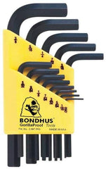 Bondhus - 13 Piece L-Key Hex Key Set - Hex Range 0.05 to 3/8" - Apex Tool & Supply