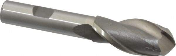 Interstate - 3/4" Diam, 1-5/8" LOC, 2 Flute High Speed Steel Ball End Mill - Uncoated, Single End, 3-5/8" OAL, 1/2" Shank Diam, Spiral Flute - Apex Tool & Supply