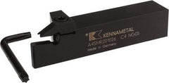 Kennametal - 1.02" Max Depth of Cut, 10mm Min Groove Width, 6" OAL, Right Hand Indexable Grooving Cutoff Toolholder - 10 Seat Size, 1-1/4" Shank Height x 1-1/4" Shank Width, A4..10.. Insert Style, A4SM Toolholder Style, Series A4 - Apex Tool & Supply