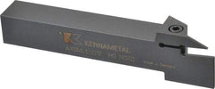 Kennametal - External Thread, 0.67" Max Depth of Cut, 0.079" Min Groove Width, 5" OAL, Left Hand Indexable Grooving Cutoff Toolholder - 3/4" Shank Height x 3/4" Shank Width, A4..02.. Insert Style, A4SM Toolholder Style, Series A4 - Apex Tool & Supply
