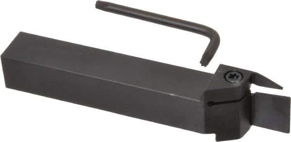 Kennametal - External Thread, 0.67" Max Depth of Cut, 0.079" Min Groove Width, 5" OAL, Right Hand Indexable Grooving Cutoff Toolholder - 3/4" Shank Height x 3/4" Shank Width, A4..02.. Insert Style, A4SM Toolholder Style, Series A4 - Apex Tool & Supply