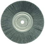 8" Diameter - 5/8" Arbor Hole - Crimped Stainless Straight Wheel - Apex Tool & Supply