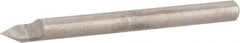 Accupro - 60° Incl Angle, 1/8" Shank Diam, 1-1/2" OAL, 1/8" Cut Diam, Conical Engraving Cutter - 3/16" LOC, 1 Flute, Right Hand Cut, Micrograin Solid Carbide, Uncoated - Apex Tool & Supply