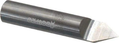 Accupro - 60° Incl Angle, 3/8" Shank Diam, 2" OAL, 3/8" Cut Diam, Conical Engraving Cutter - 1/2" LOC, 1 Flute, Right Hand Cut, Micrograin Solid Carbide, Uncoated - Apex Tool & Supply