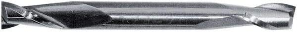 Hertel - 3/8", 3/4" LOC, 3/8" Shank Diam, 3-1/2" OAL, 2 Flute, Solid Carbide Square End Mill - Double End, AlTiN Finish, 30° Helix, Centercutting, Right Hand Cut - Apex Tool & Supply