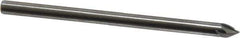 Made in USA - 3/32" Shank Diam, 5 Flute 60° Solid Carbide Countersink - Bright Finish, 1-1/2" OAL, Right Hand Cut - Apex Tool & Supply