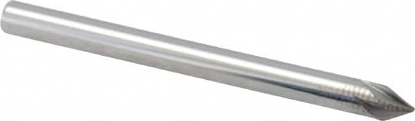Made in USA - 1/8" Shank Diam, 5 Flute 60° Solid Carbide Countersink - Apex Tool & Supply