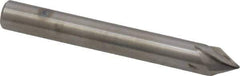 Made in USA - 1/4" Shank Diam, 5 Flute 60° Solid Carbide Countersink - Bright Finish, 2" OAL, Right Hand Cut - Apex Tool & Supply
