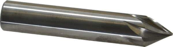 Made in USA - 3/8" Shank Diam, 7 Flute 60° Solid Carbide Countersink - Bright Finish, 2" OAL, Right Hand Cut - Apex Tool & Supply