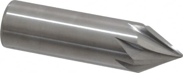 Made in USA - 1/2" Shank Diam, 7 Flute 60° Solid Carbide Countersink - Apex Tool & Supply