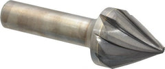 Made in USA - 1/2" Shank Diam, 9 Flute 60° Solid Carbide Countersink - Apex Tool & Supply