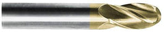 Atrax - 7/8" Diam, 1-1/2" LOC, 4 Flute Solid Carbide Ball End Mill - AlTiN Finish, Single End, 4" OAL, 7/8" Shank Diam - Apex Tool & Supply