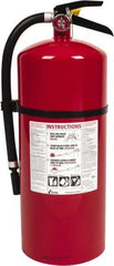 Kidde - 18 Lb, 6-A:80-B:C Rated, Dry Chemical Fire Extinguisher - 7" Diam x 21.6" High, 195 psi, 20' Discharge in 22 sec, Rechargeable, Steel Cylinder - Apex Tool & Supply