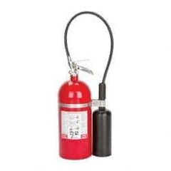 Kidde - 10 Lb, 10-B:C Rated, Carbon Dioxide Fire Extinguisher - 6.87" Diam x 19.37" High, 850 psi, 8' Discharge in 10 sec, Rechargeable, Aluminum Cylinder - Apex Tool & Supply