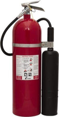 Kidde - 15 Lb, 10-B:C Rated, Carbon Dioxide Fire Extinguisher - 6.87" Diam x 26" High, 850 psi, 8' Discharge in 14 sec, Rechargeable, Aluminum Cylinder - Apex Tool & Supply
