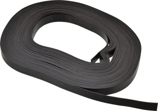 Mag-Mate - 100' Long x 1/2" Wide x 1/32" Thick Flexible Magnetic Strip - 4 Lb Max Pull Force, 2 Linear Ft/Lb Magnetic Pull Force, Plain Back - Apex Tool & Supply
