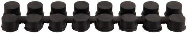 Wearwell - 9" Long x 2-3/16" Wide x 7/8" Thick, Anti-Fatigue Modular Matting Connector - Black, For Dry & Wet Areas, Series 477 - Apex Tool & Supply