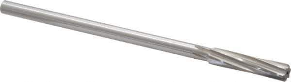 Alvord Polk - 3/8" High Speed Steel 6 Flute Chucking Reamer - Spiral Flute, 0.3105" Straight Shank, 1-3/4" Flute Length, 7" OAL - Apex Tool & Supply