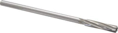 Alvord Polk - 3/8" High Speed Steel 6 Flute Chucking Reamer - Spiral Flute, 0.3105" Straight Shank, 1-3/4" Flute Length, 7" OAL - Apex Tool & Supply