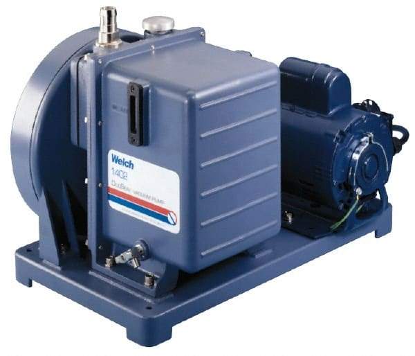 Welch Vacuum - 1/3 hp Rotary Vane Vaccum Pump - 115 Volts, 0.9 CFM, 18" Long x 9" Wide x 13" High - Apex Tool & Supply