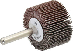Camel Grinding Wheels - 1-1/2" Diam x 1" Face Width, Medium Aluminum Oxide Coated Mounted Flap Wheel - 1/4" Shank Mount, 80 Grit, 30,000 Max RPM - Apex Tool & Supply