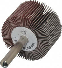 CGW Abrasives - 1-1/2" Diam x 1" Face Width, Fine Aluminum Oxide Coated Mounted Flap Wheel - Apex Tool & Supply