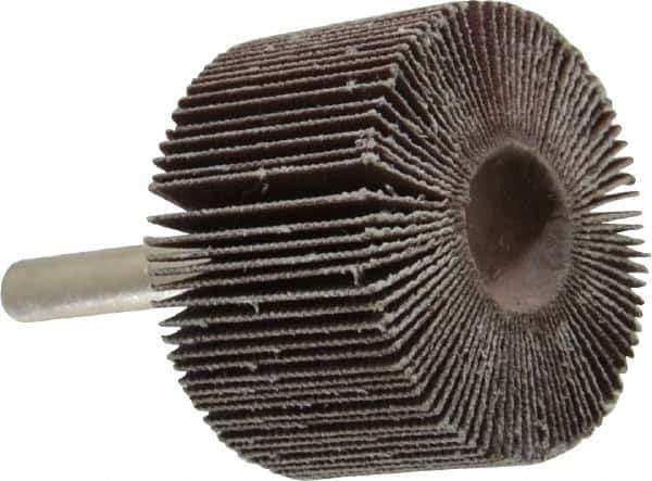 Camel Grinding Wheels - 1-1/2" Diam x 1" Face Width, Very Fine Aluminum Oxide Coated Mounted Flap Wheel - 1/4" Shank Mount, 180 Grit, 30,000 Max RPM - Apex Tool & Supply