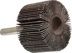 Camel Grinding Wheels - 1-1/2" Diam x 1" Face Width, Very Fine Aluminum Oxide Coated Mounted Flap Wheel - 1/4" Shank Mount, 180 Grit, 30,000 Max RPM - Apex Tool & Supply