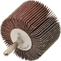CGW Abrasives - 2-1/2" Diam x 1-1/2" Face Width, Medium Aluminum Oxide Coated Mounted Flap Wheel - Apex Tool & Supply