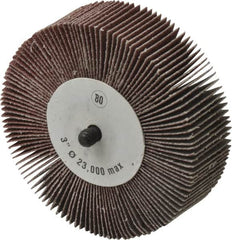 CGW Abrasives - 3" Diam x 1" Face Width, Medium Aluminum Oxide Coated Mounted Flap Wheel - Apex Tool & Supply