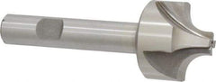 Interstate - 3/8" Radius, 1-1/4" Mill Diam, 4 Flute High Speed Steel Corner Rounding End Mill - Single End, Uncoated, 3-1/2" OAL, 1/2" Shank Diam - Apex Tool & Supply