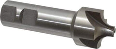 Interstate - 3/8" Radius, 1-1/4" Mill Diam, 4 Flute High Speed Steel Corner Rounding End Mill - Single End, Uncoated, 3-3/4" OAL, 7/8" Shank Diam - Apex Tool & Supply