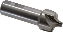 Interstate - 7/16" Radius, 1-3/8" Mill Diam, 4 Flute High Speed Steel Corner Rounding End Mill - Single End, Uncoated, 4" OAL, 1" Shank Diam - Apex Tool & Supply