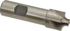 Interstate - 7/32" Radius, 7/8" Mill Diam, 4 Flute High Speed Steel Corner Rounding End Mill - Single End, Uncoated, 3-1/4" OAL, 3/4" Shank Diam - Apex Tool & Supply