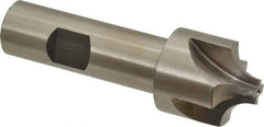 Interstate - 11/32" Radius, 1-1/8" Mill Diam, 4 Flute High Speed Steel Corner Rounding End Mill - Single End, Uncoated, 3-1/2" OAL, 3/4" Shank Diam - Apex Tool & Supply