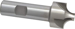 Interstate - 3/8" Radius, 1-1/4" Mill Diam, 4 Flute High Speed Steel Corner Rounding End Mill - Single End, Uncoated, 3-1/2" OAL, 3/4" Shank Diam - Apex Tool & Supply