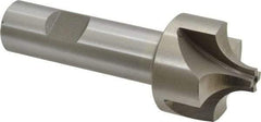 Interstate - 7/16" Radius, 1-3/8" Mill Diam, 4 Flute High Speed Steel Corner Rounding End Mill - Single End, Uncoated, 3-3/4" OAL, 3/4" Shank Diam - Apex Tool & Supply